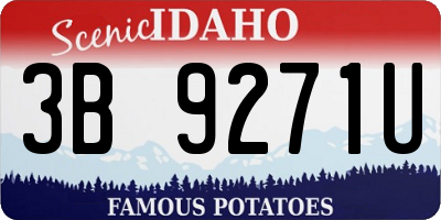 ID license plate 3B9271U