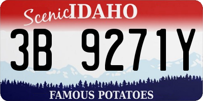 ID license plate 3B9271Y