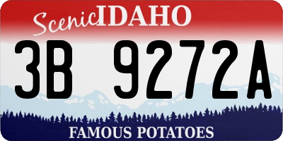 ID license plate 3B9272A