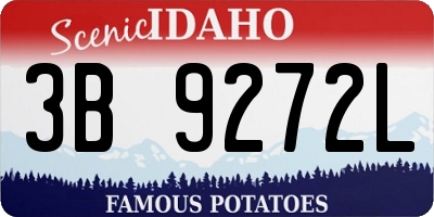ID license plate 3B9272L