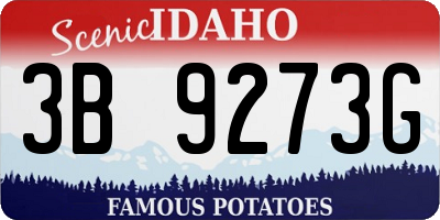 ID license plate 3B9273G
