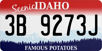 ID license plate 3B9273J