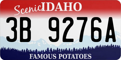 ID license plate 3B9276A