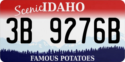 ID license plate 3B9276B