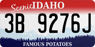 ID license plate 3B9276J