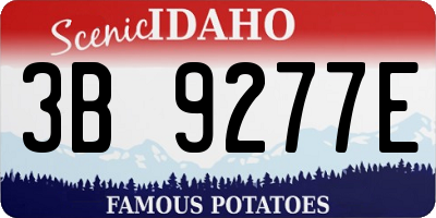 ID license plate 3B9277E