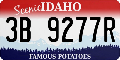 ID license plate 3B9277R