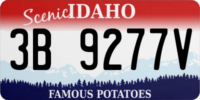 ID license plate 3B9277V