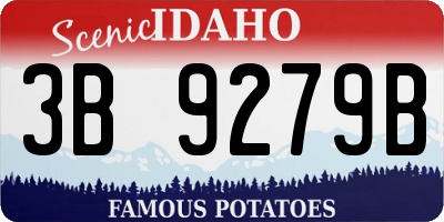 ID license plate 3B9279B