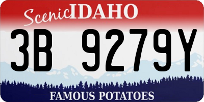 ID license plate 3B9279Y