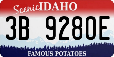ID license plate 3B9280E