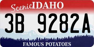 ID license plate 3B9282A