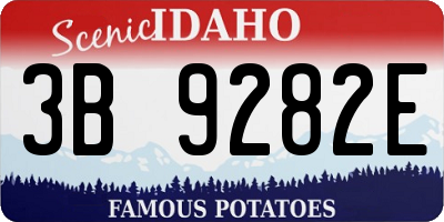 ID license plate 3B9282E