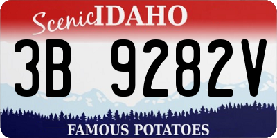 ID license plate 3B9282V