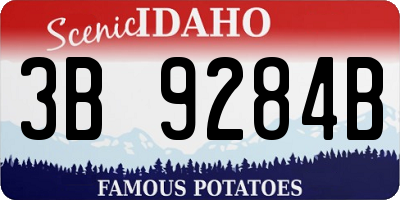 ID license plate 3B9284B