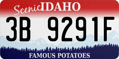 ID license plate 3B9291F