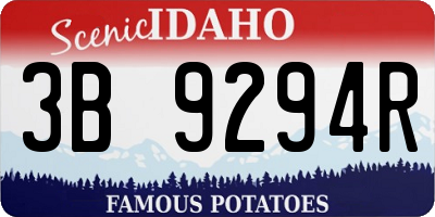ID license plate 3B9294R