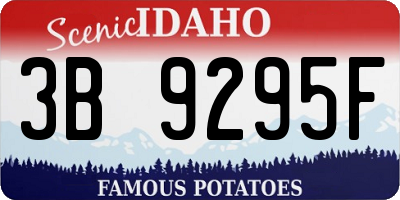 ID license plate 3B9295F