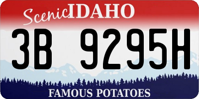 ID license plate 3B9295H