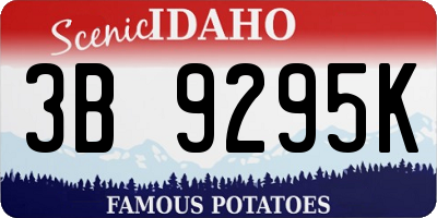 ID license plate 3B9295K