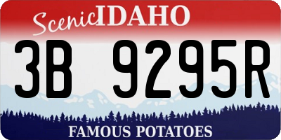 ID license plate 3B9295R