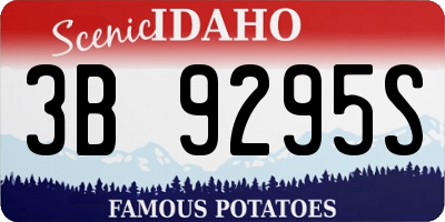 ID license plate 3B9295S