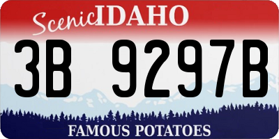 ID license plate 3B9297B