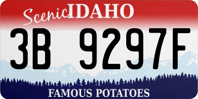 ID license plate 3B9297F