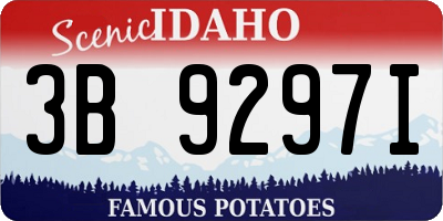 ID license plate 3B9297I