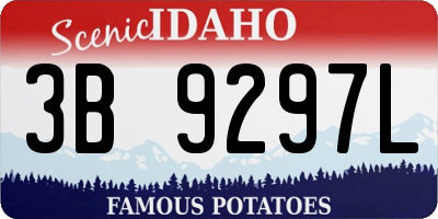 ID license plate 3B9297L
