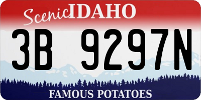 ID license plate 3B9297N