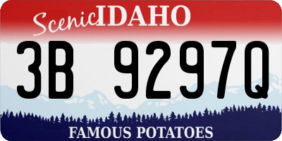 ID license plate 3B9297Q