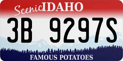 ID license plate 3B9297S