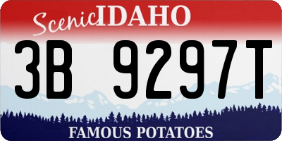 ID license plate 3B9297T