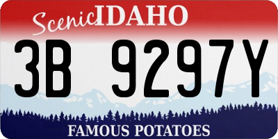 ID license plate 3B9297Y