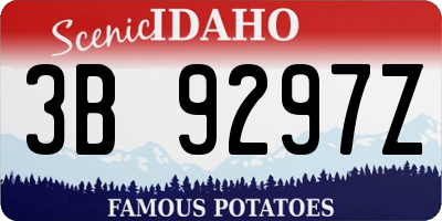 ID license plate 3B9297Z