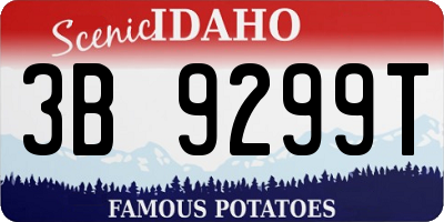 ID license plate 3B9299T