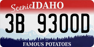 ID license plate 3B9300D