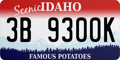 ID license plate 3B9300K