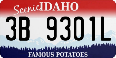 ID license plate 3B9301L