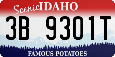 ID license plate 3B9301T