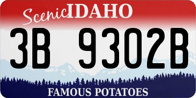 ID license plate 3B9302B