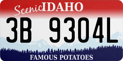 ID license plate 3B9304L