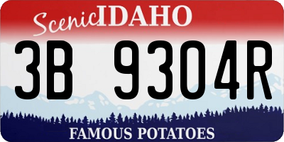 ID license plate 3B9304R