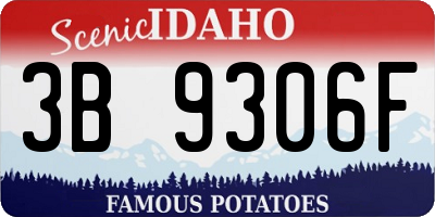 ID license plate 3B9306F
