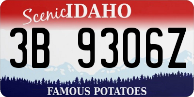ID license plate 3B9306Z