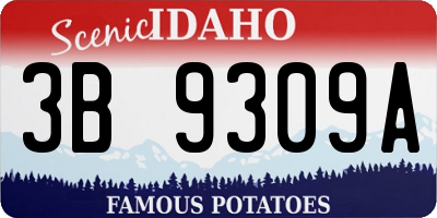 ID license plate 3B9309A