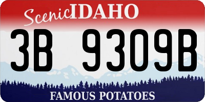 ID license plate 3B9309B