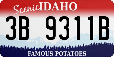 ID license plate 3B9311B