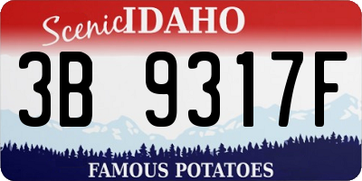 ID license plate 3B9317F